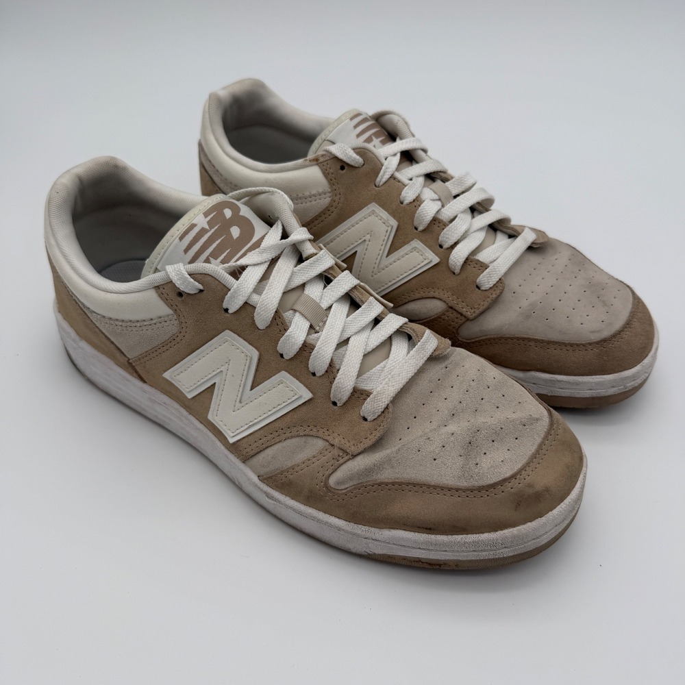 New Balance 480 Tan Cream Suede Leather Low Top Sneakers BB480LEA Mens 11.5